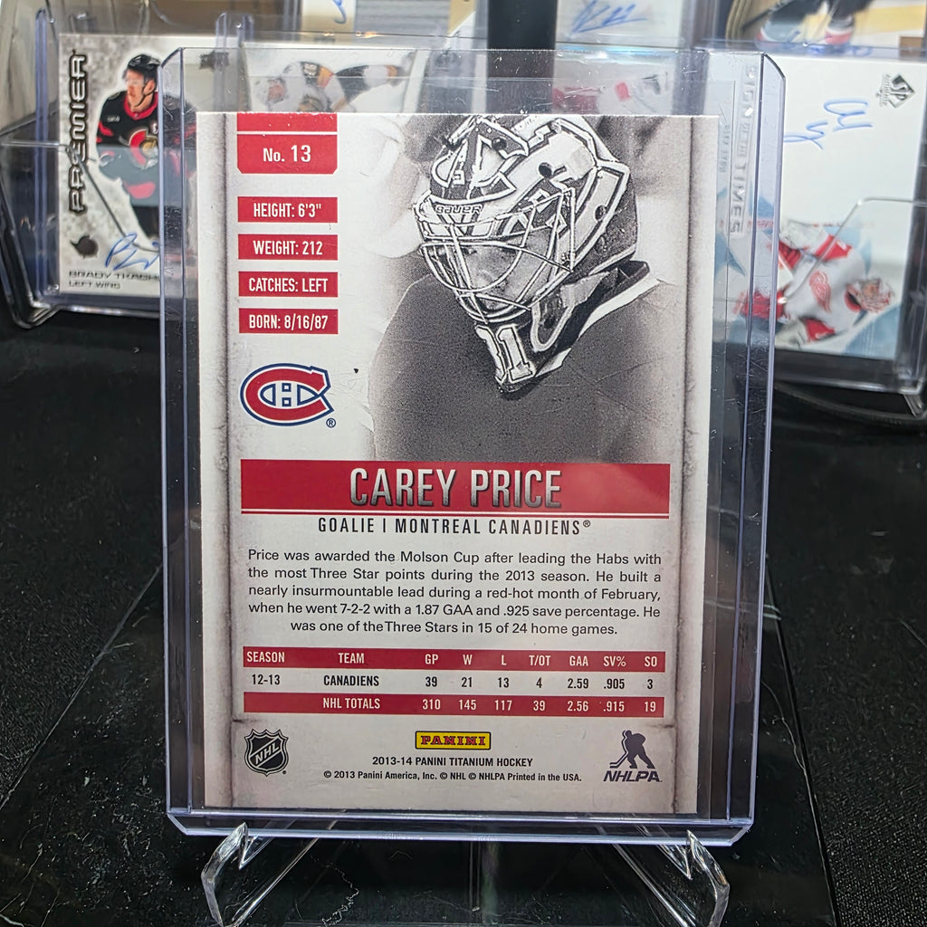 2013-14 Panini Titanium 13 Carey Price Montreal Canadiens