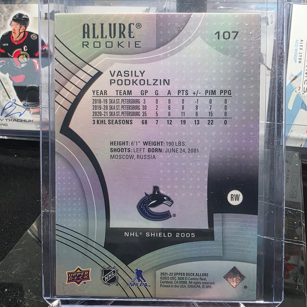 2021-22 Upper Deck Allure Vasily Podkolzin #107 Rookie Vancouver Canucks