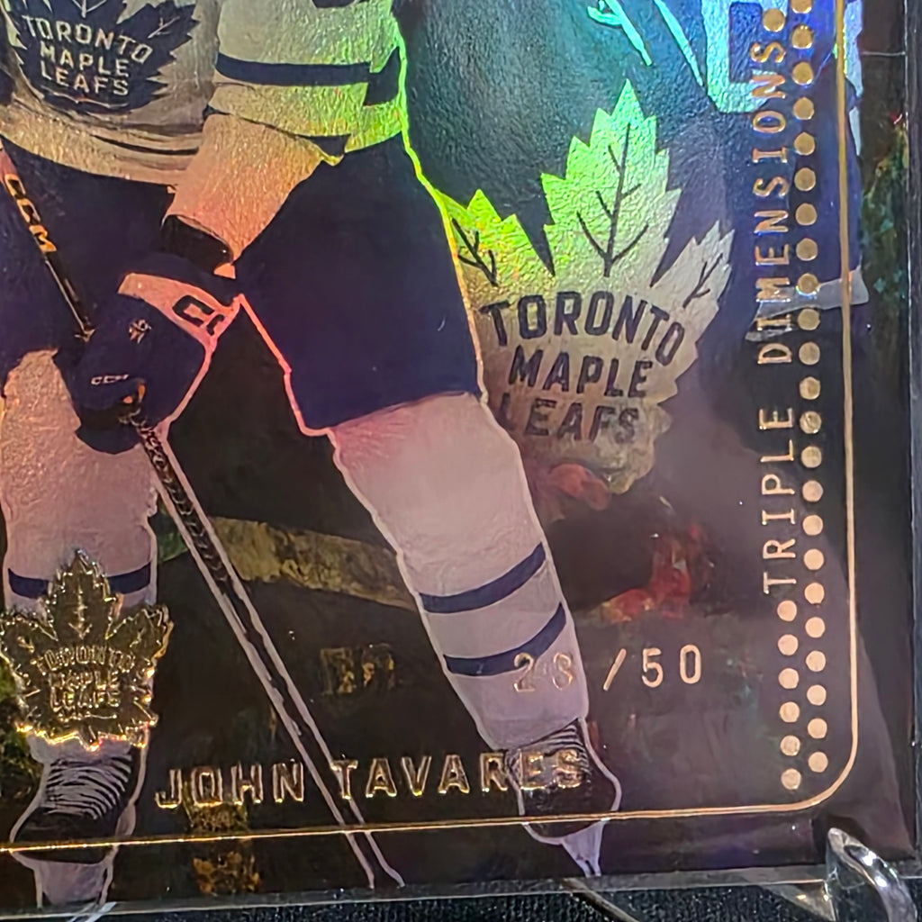 2023-24 UD Series 1 John Tavares Star Zone Triple Dimensions 23/50 SZ-26 Leafs
