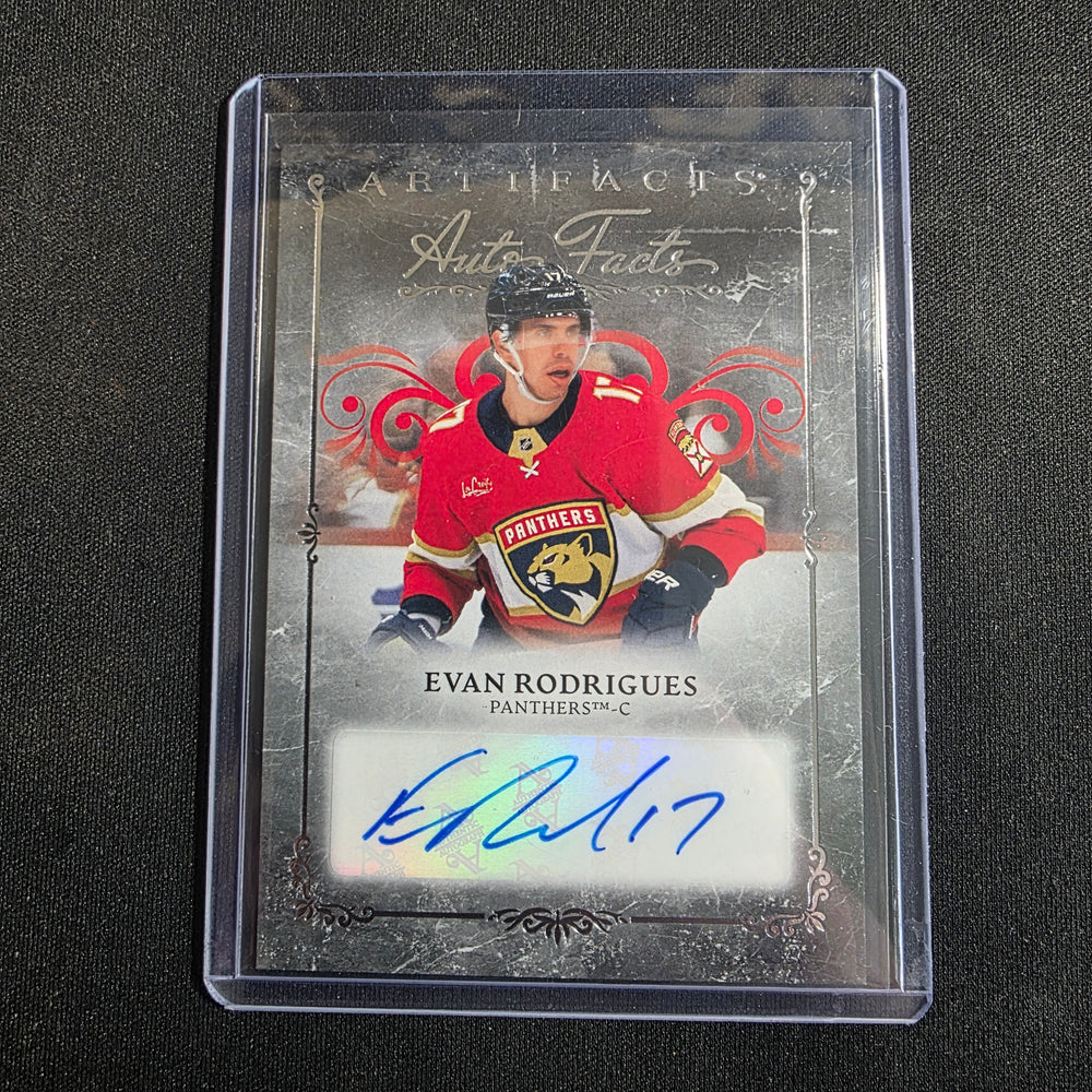2026-27 Upper Deck Artifacts Auto Facts Evan Rodrigues Autograph Florida Panthers