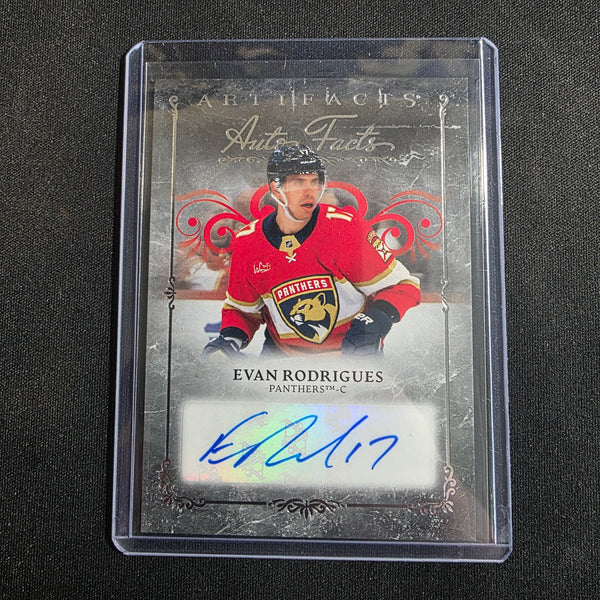 2026-27 Upper Deck Artifacts Auto Facts Evan Rodrigues Autograph Florida Panthers