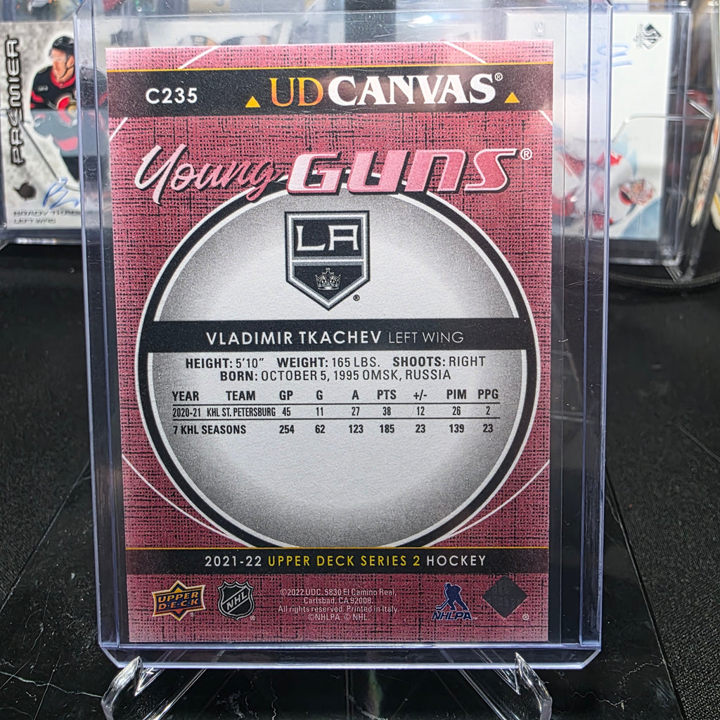 2021-22 Upper Deck Series 2 UD Canvas Young Guns Vladimir Tkachev #C235 Los Angeles Kings