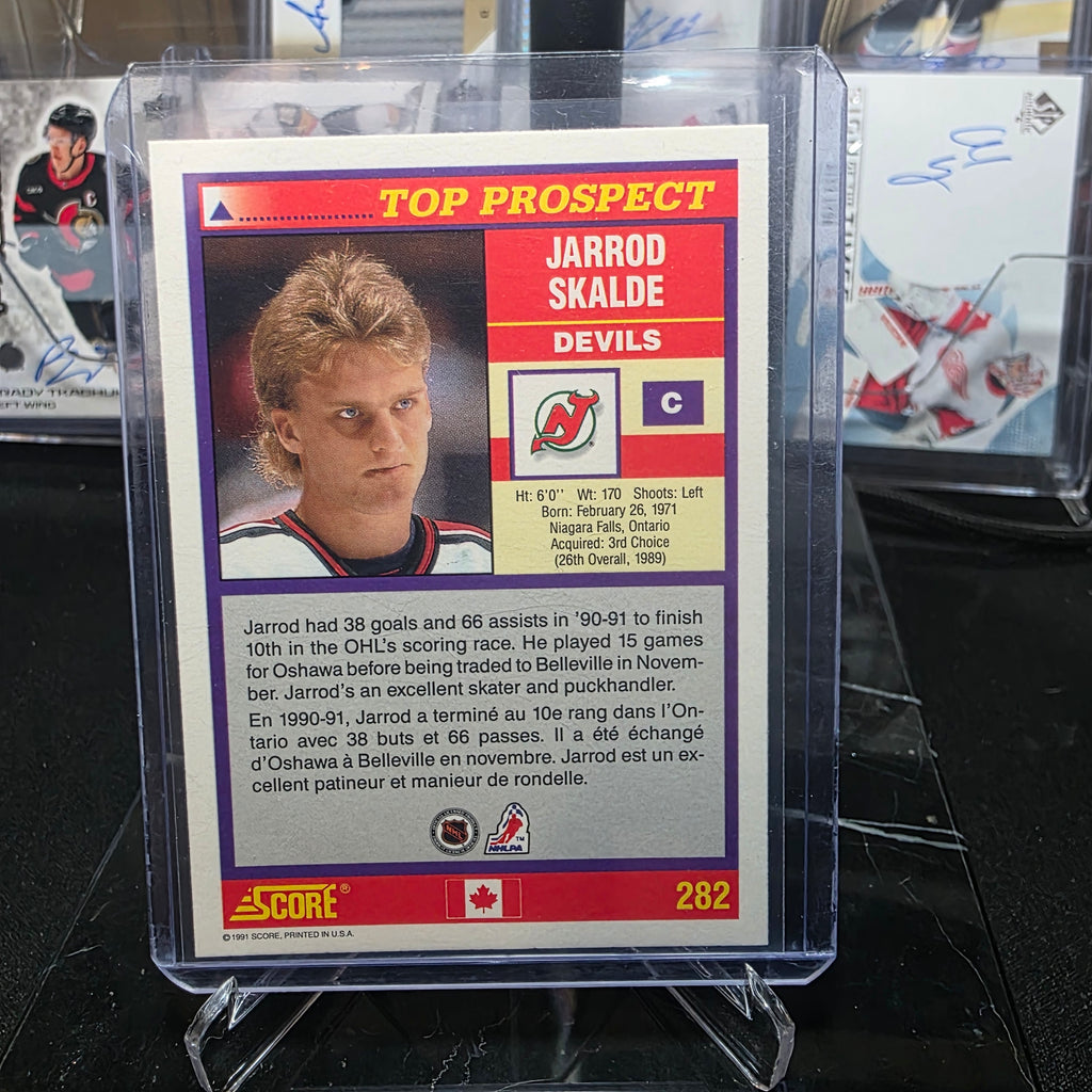 1991-92 Score Jarrod Skalde #282 Top Prospect New Jersey Devils