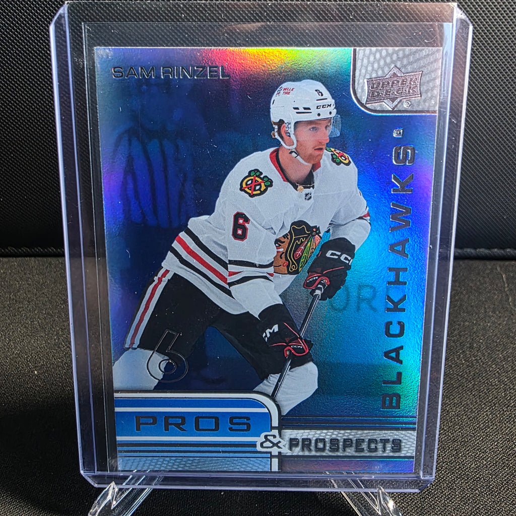 2025-26 Upper Deck Extended Series Pros & Prospects PP-33 Sam Rinzel Blackhawks