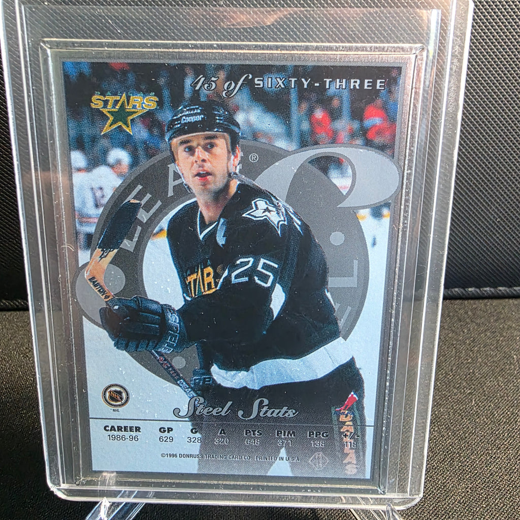1996-97 Donruss Leaf Limited Steel 45 Joe Nieuwendyk /63 Dallas Stars