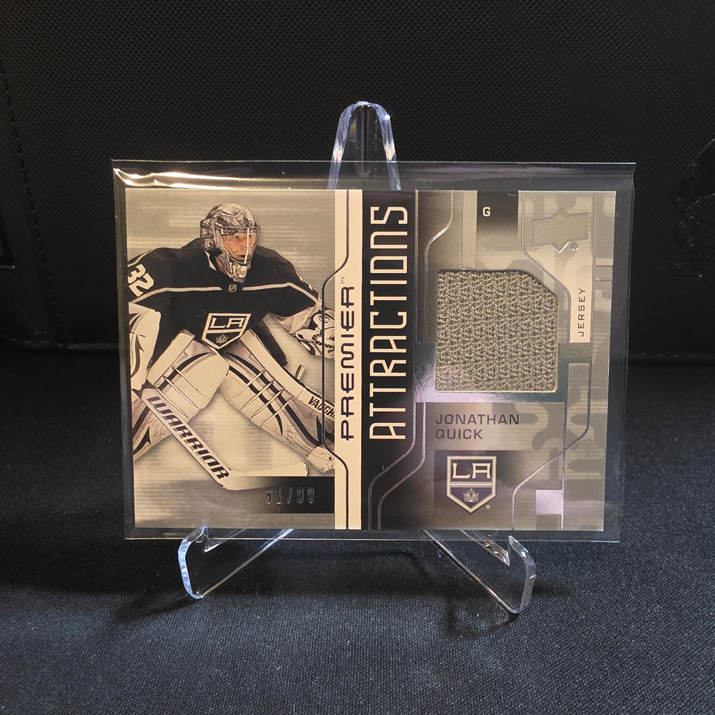 2021-22 UD Premier Jonathan Quick PA-JQ Attractions Jersey 61/99 LA Kings