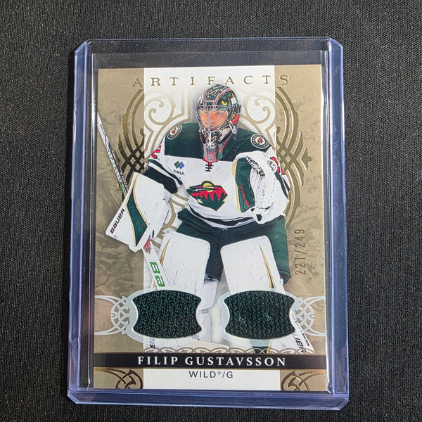 2026-27 Upper Deck Artifacts Dual Jersey Filip Gustavsson 221/249 Minnesota Wild