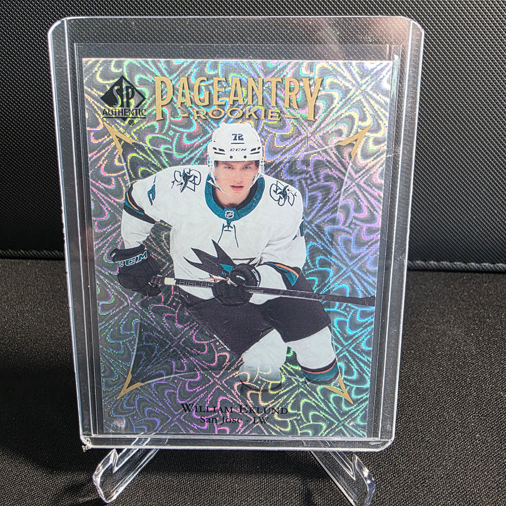 2021-22 SP Authentic Pageantry Rookie P-72 William Eklund San Jose Sharks
