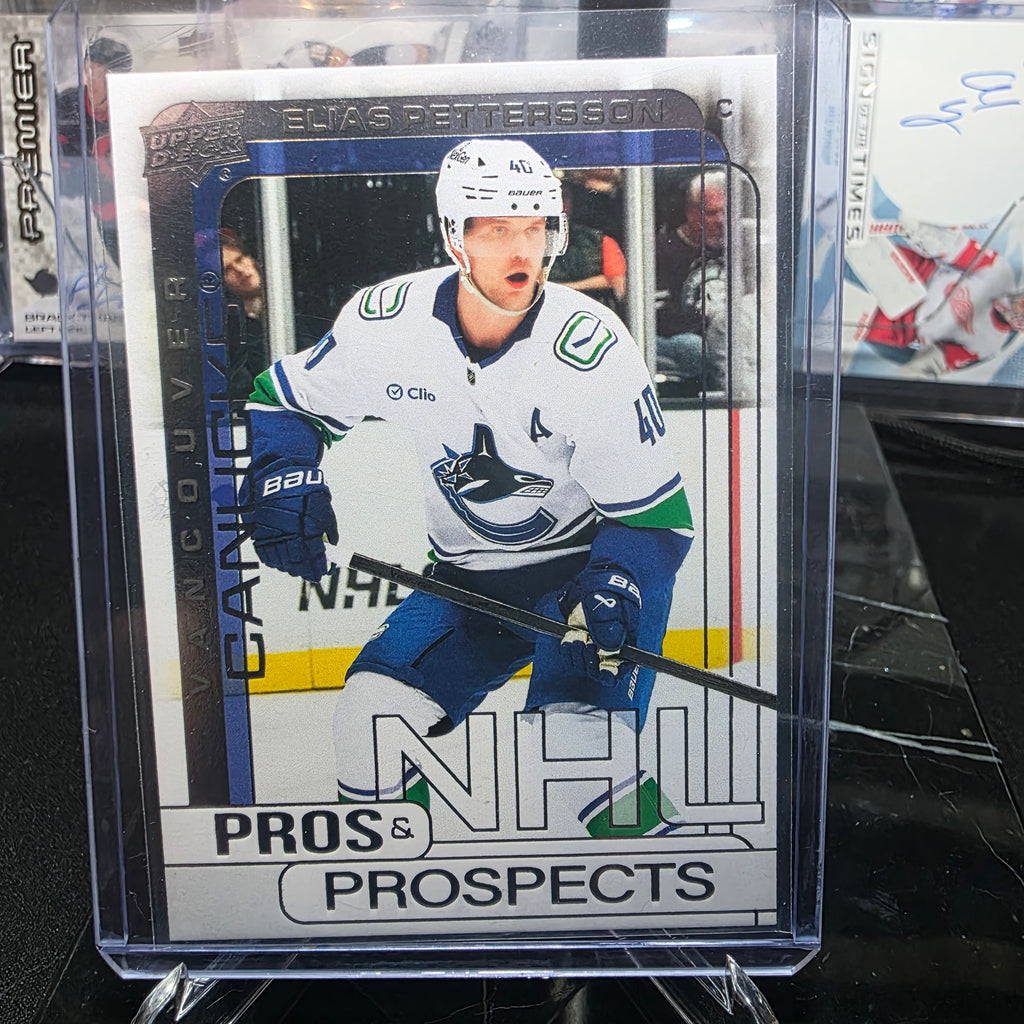 2024-25 Upper Deck Extended Series Elias Pettersson #PP-21 Pros & Prospects Vancouver Canucks