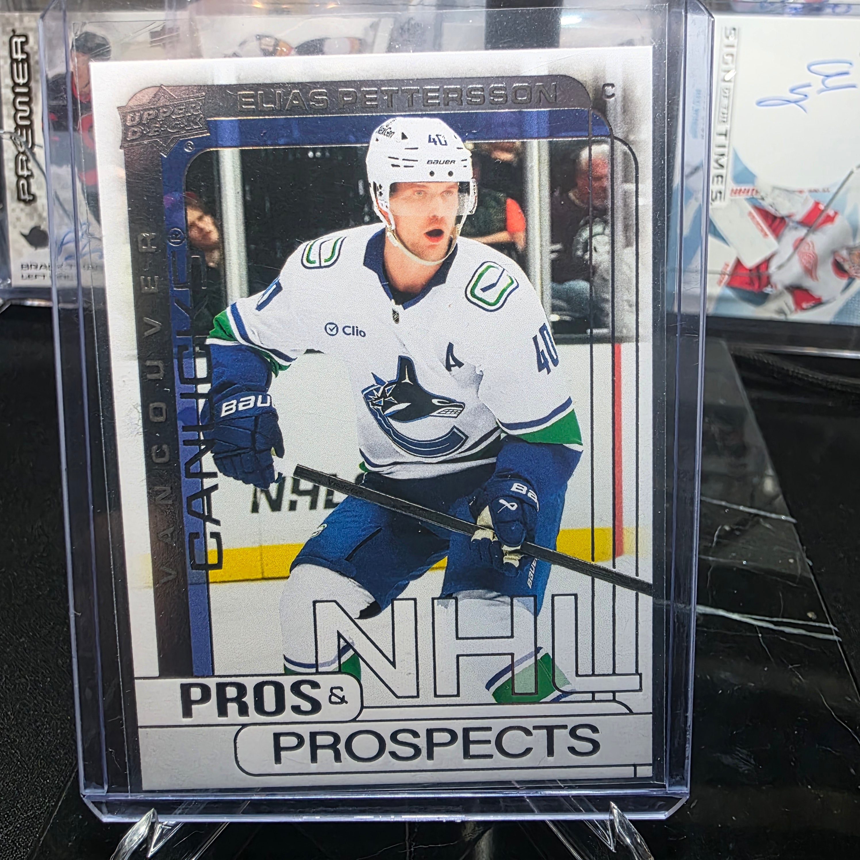 2024-25 Upper Deck Extended Series Elias Pettersson #PP-21 Pros & Prospects Vancouver Canucks