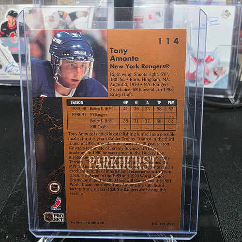 1991-92 Parkhurst Tony Amonte #114 Rookie New York Rangers