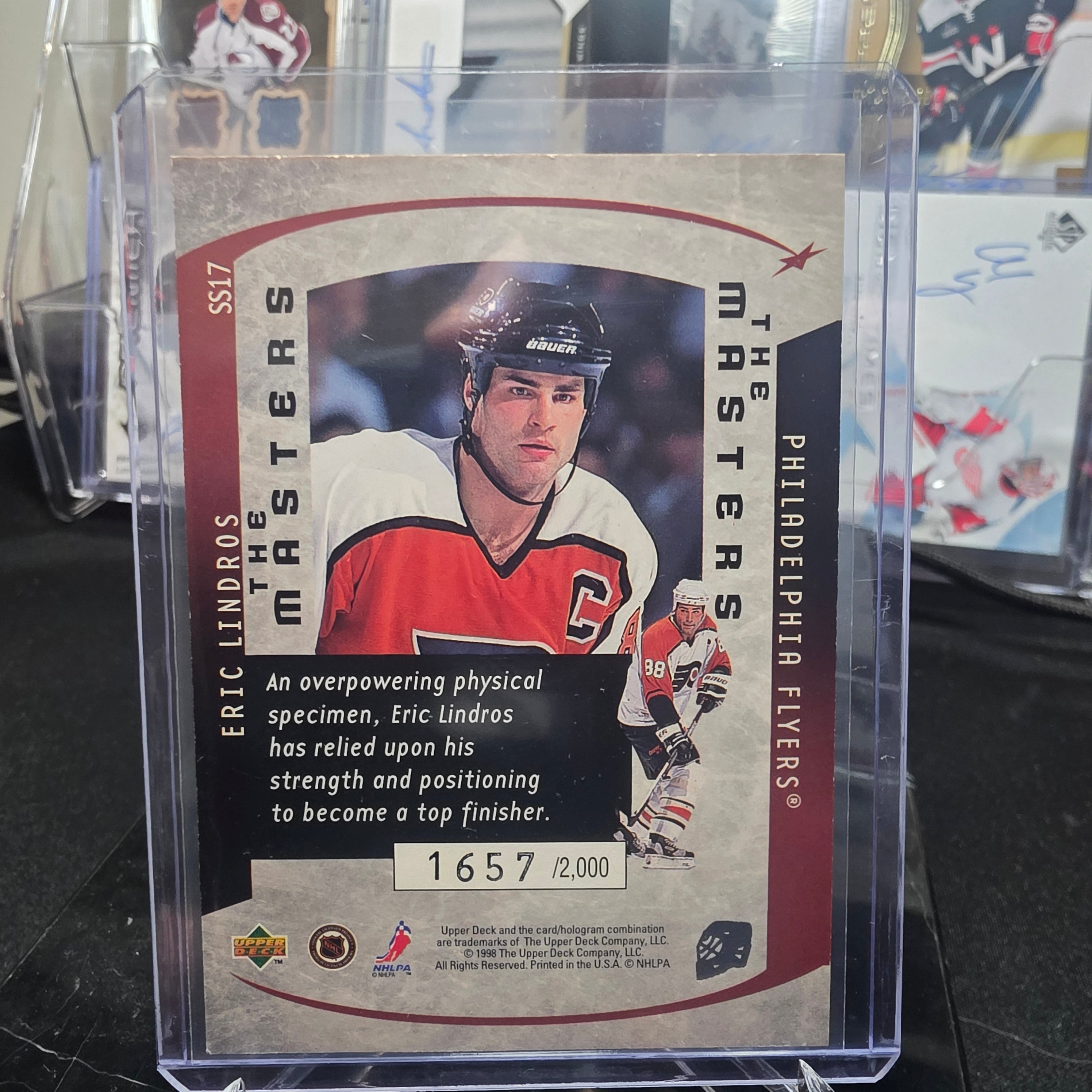 1997-98 Upper Deck Masters The Masters 6th Sense SS17 Eric Lindros Philadelphia Flyers 1657/2000