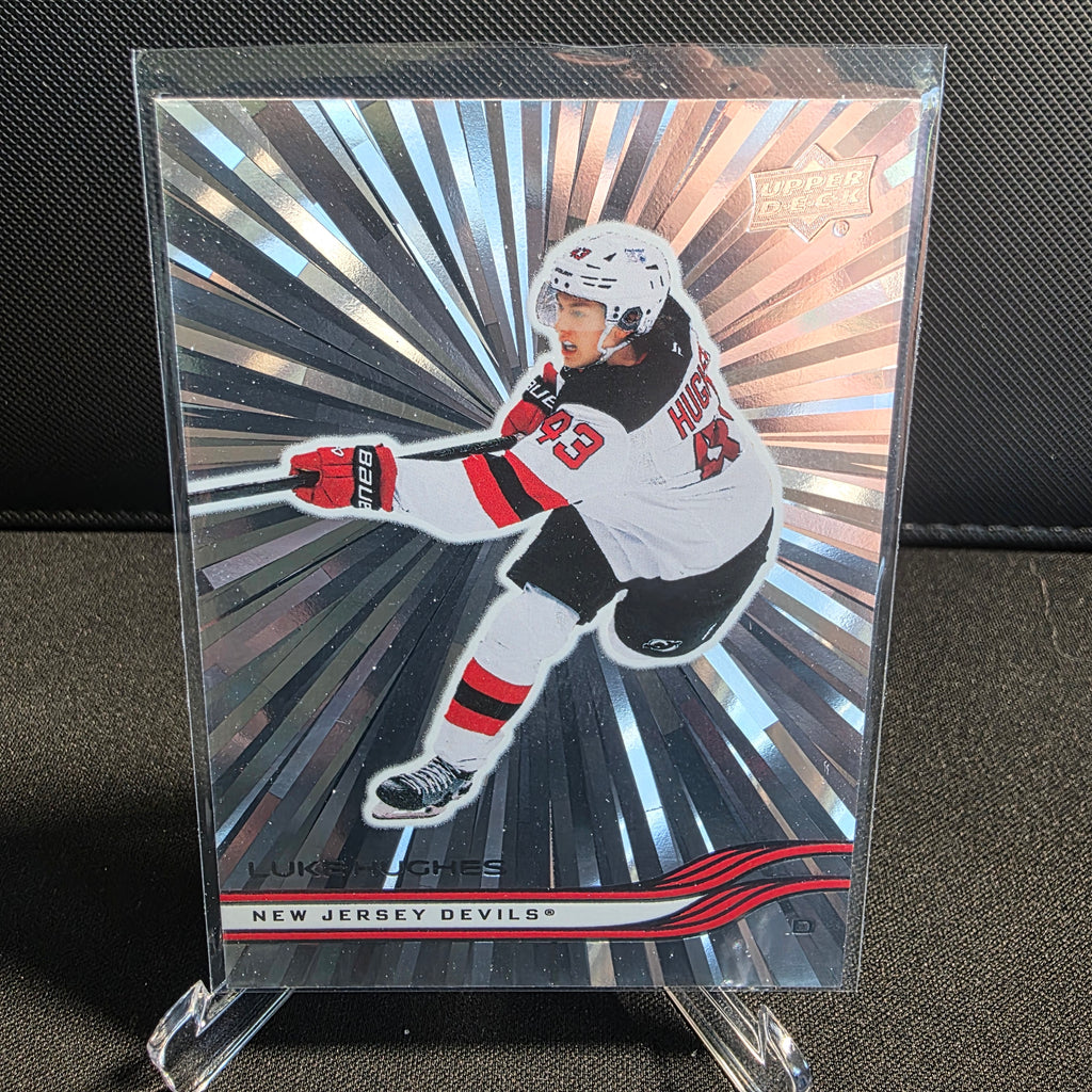 2025-26 Upper Deck Extended Series Outburst 575 Luke Hughes New Jersey Devils