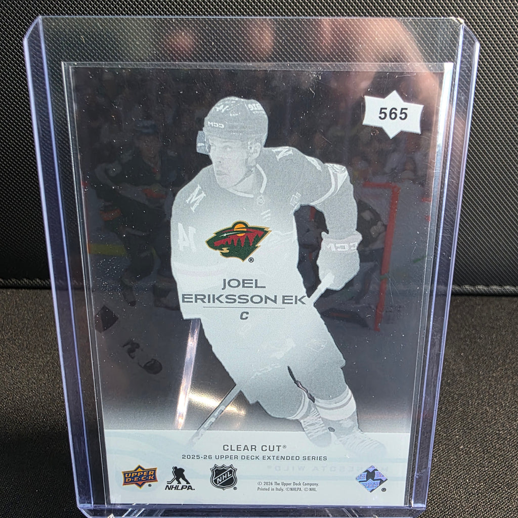 2025-26 Upper Deck Extended Series Clear Cut 565 Joel Eriksson Ek Minnesota Wild