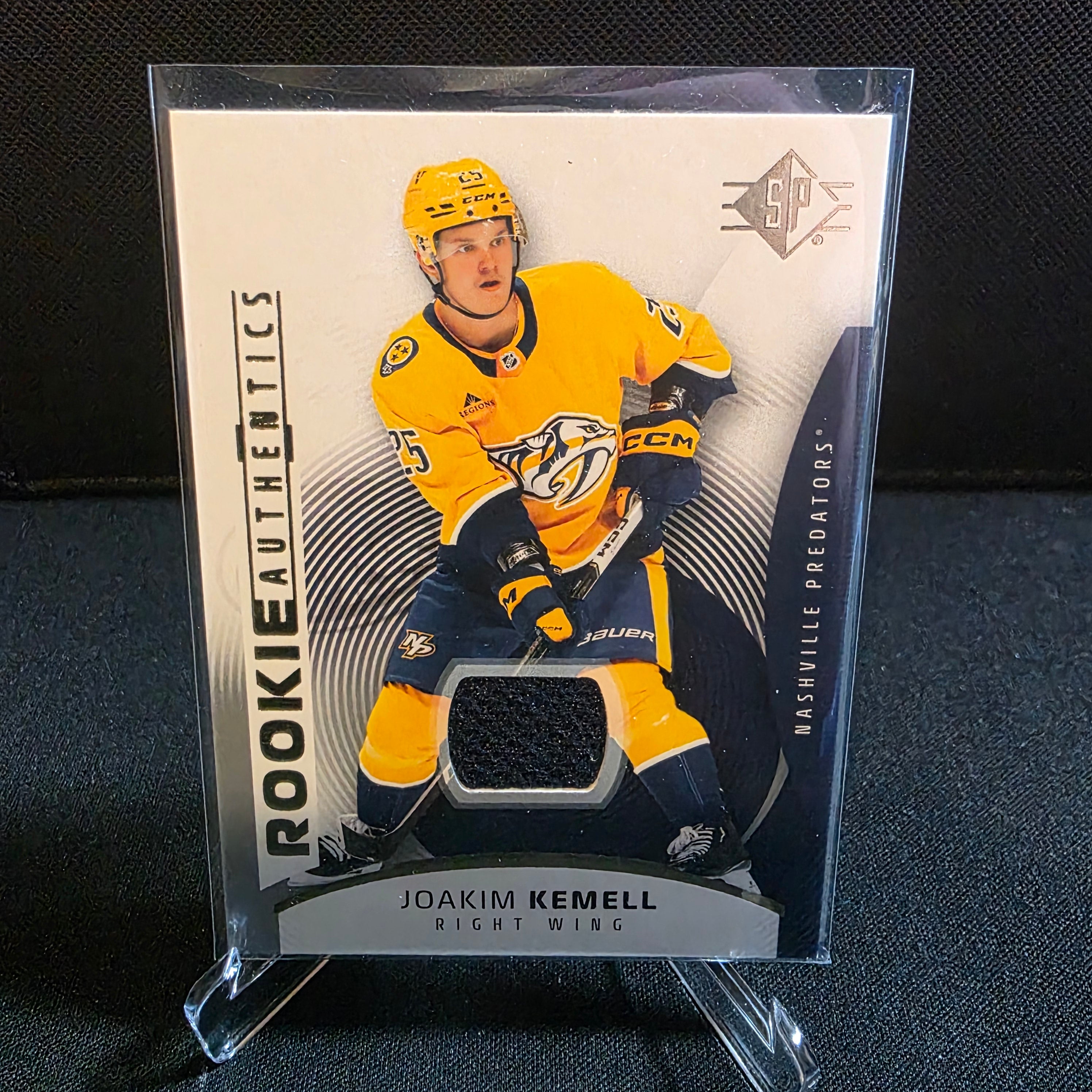 2025-26 UD SP Joakim Kemell Rookie Authentics Jersey 106 RC Nashville Predators