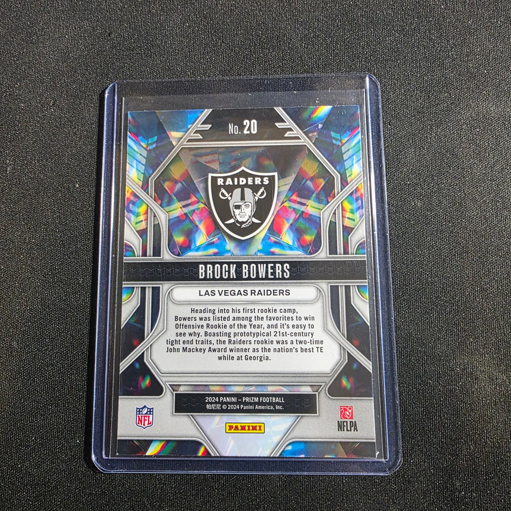 2024 Panini Prizm Football Brock Bowers RC Rookie Prizmatic #20