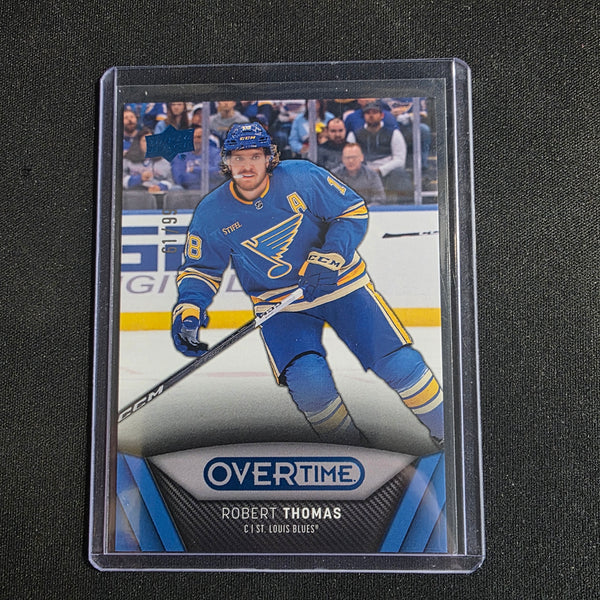 2024-25 UD Overtime Hockey Blue #60 Robert Thomas 61/99 St Louis Blues