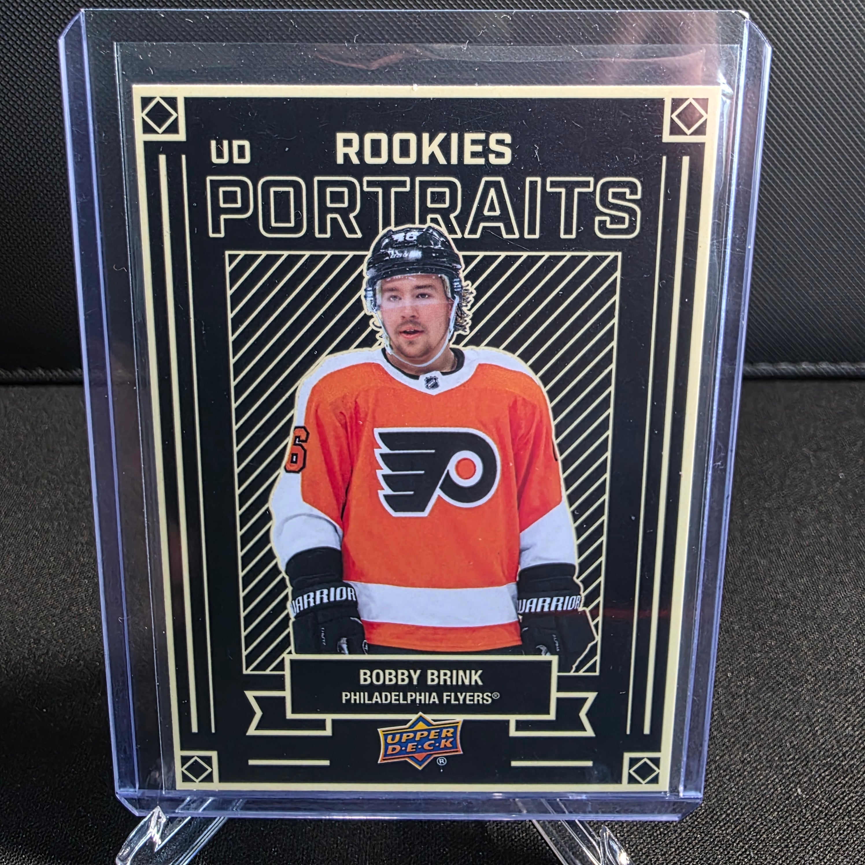 2022-23 Upper Deck Series 2 UD Rookies Portraits P-70 Bobby Brink Philadelphia Flyers