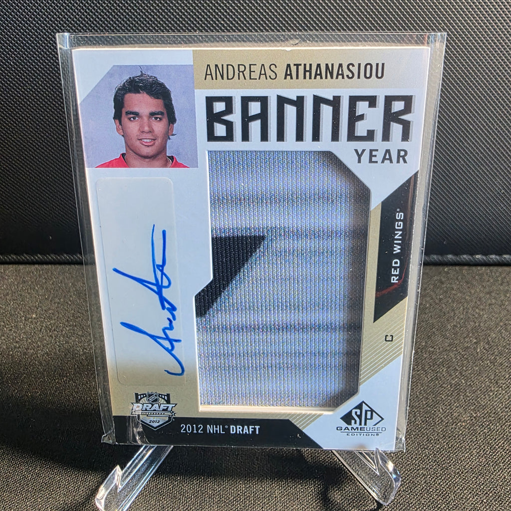 2016-17 SP Game Used Banner Year Autographs BD12-AA Andreas Athanasiou Detroit Red Wings