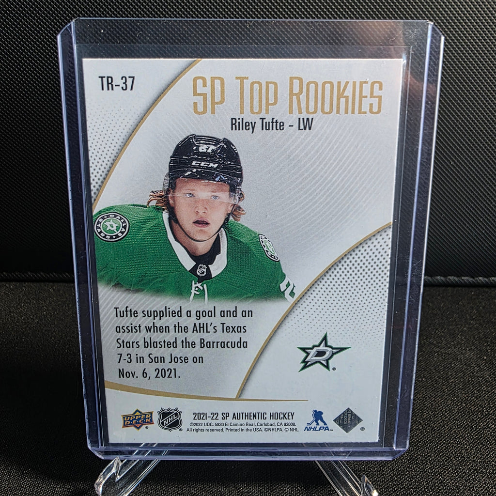 2021-22 SP Authentic SP Top Rookies TR-37 Riley Tufte Dallas Stars