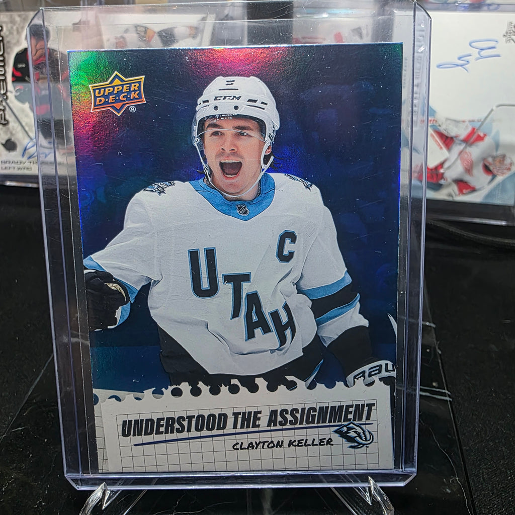 2025-26 Upper Deck Extended Series Clayton Keller #UA-9 Understood The Assignment Utah Mammoth