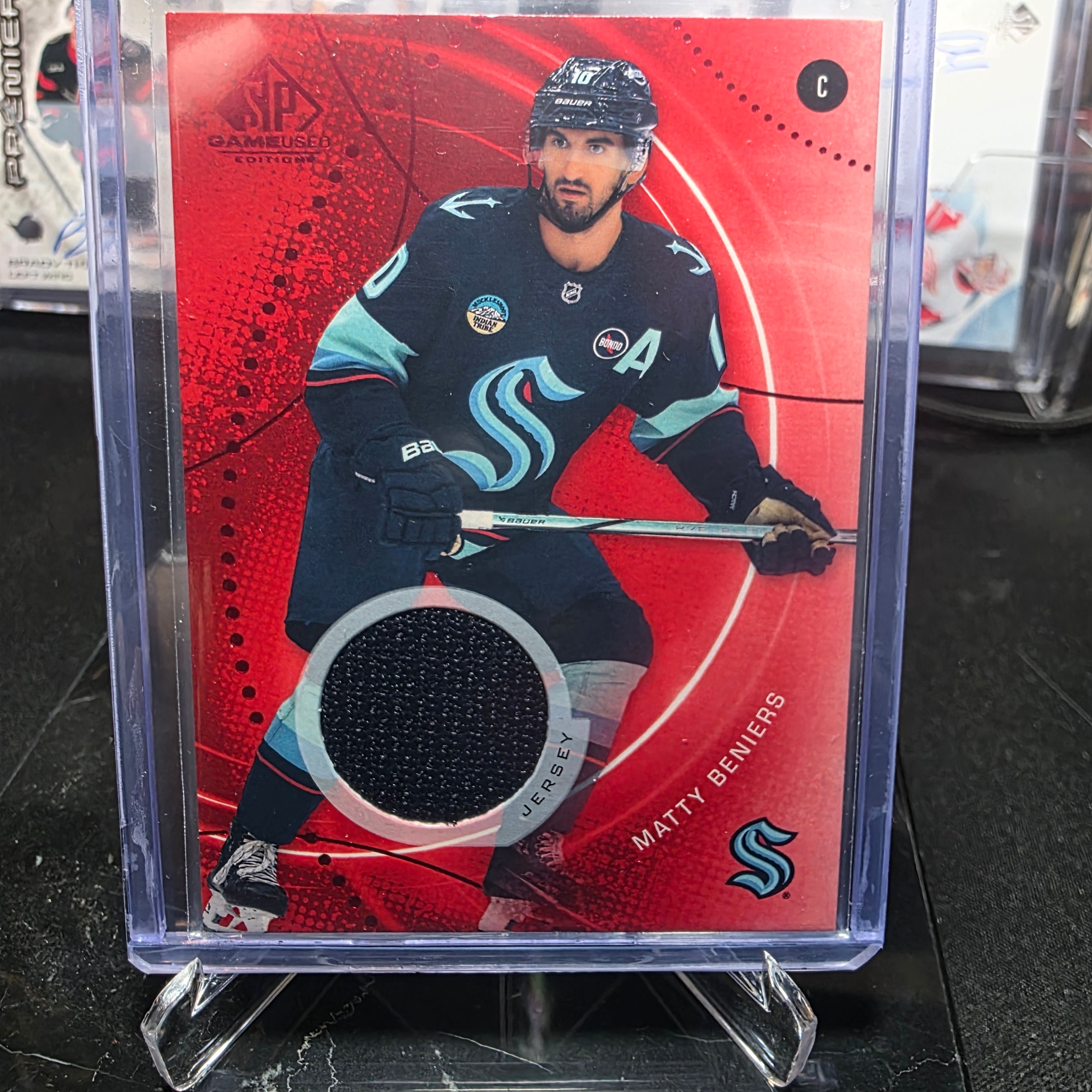 2025-26 SP Game Used 82 Matty Beniers Red Jersey Seattle Kraken