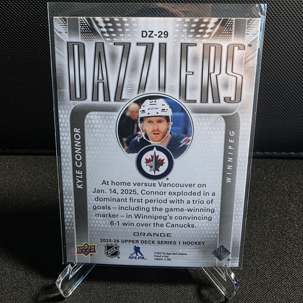 2025-26 Upper Deck Series 1 Dazzlers Orange DZ-29 Kyle Connor Winnipeg Jets