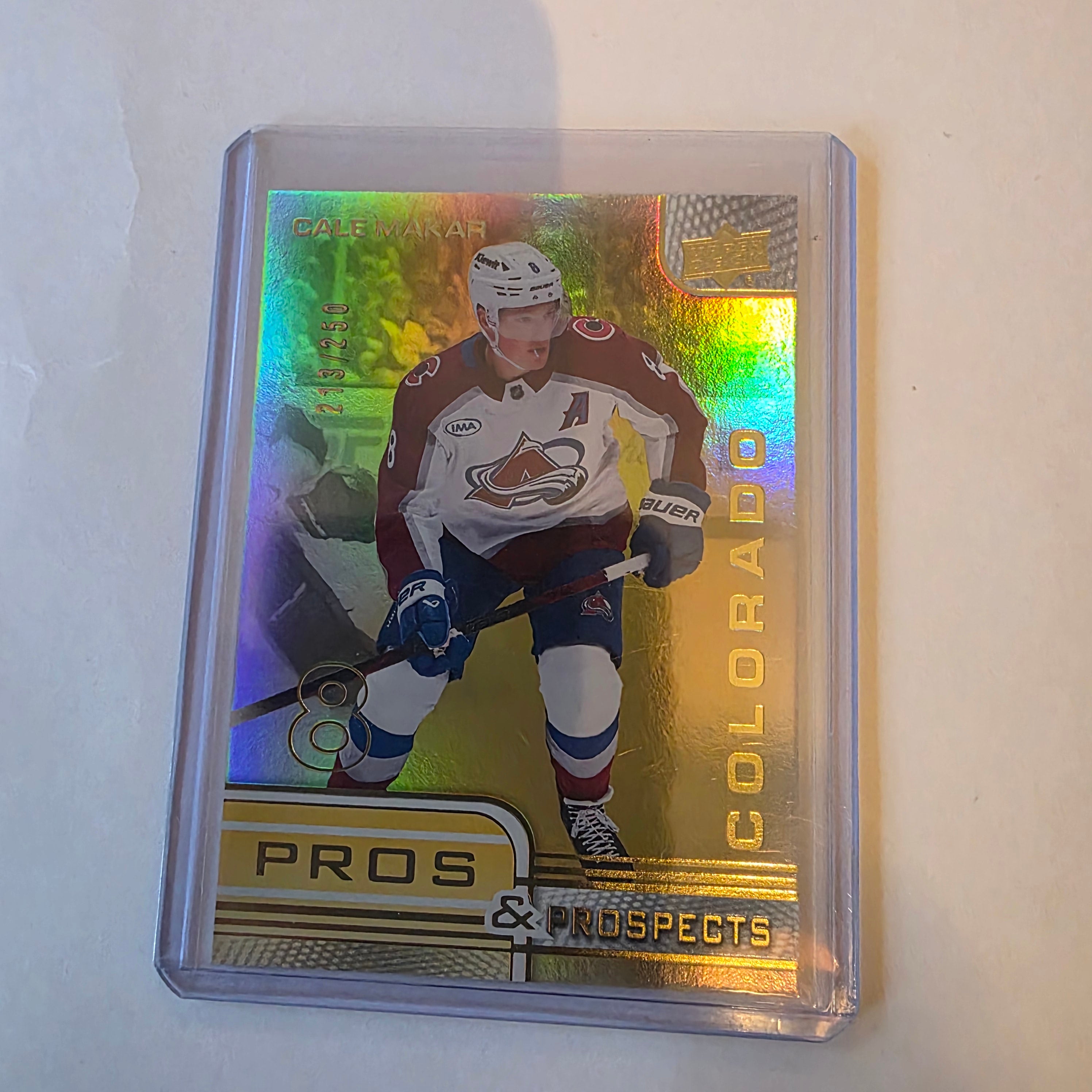 Cale Makar UD Pros & Prospects Gold 213/250 Colorado Avalanche