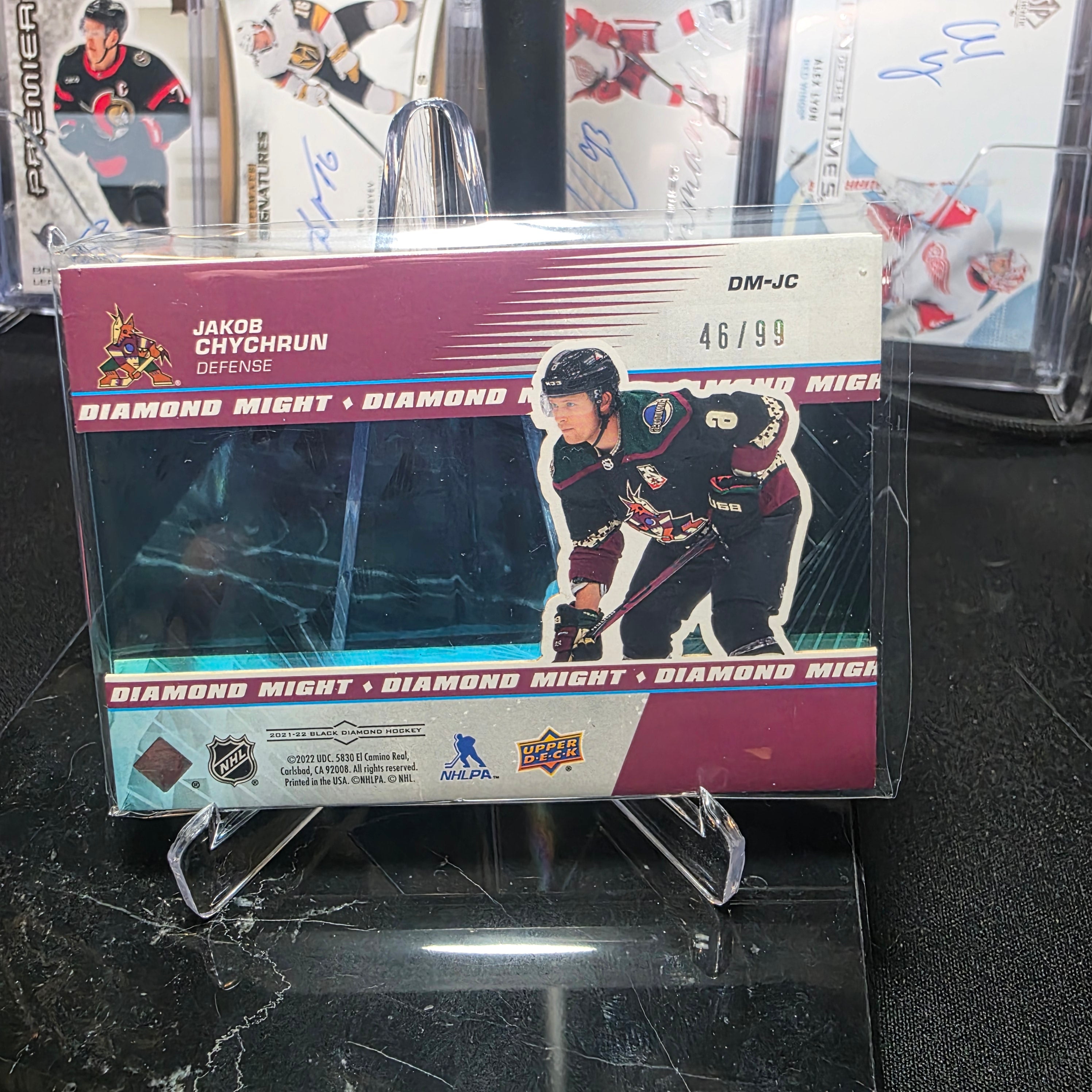 2021-22 Upper Deck Black Diamond DM-JC Jakob Chychrun Diamond Might 46/99 Arizona Coyotes