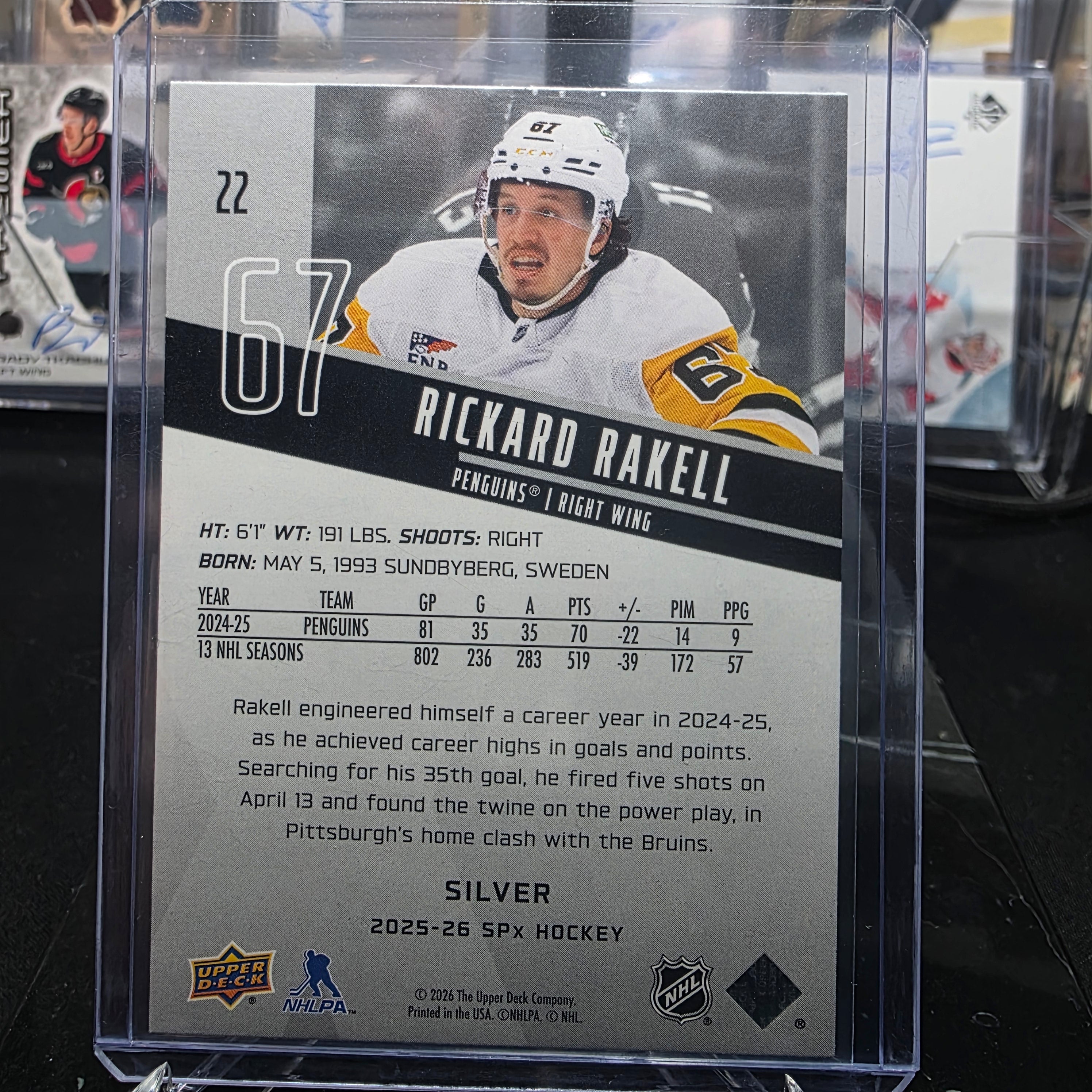 2025-26 SPx Silver 22 Rickard Rakell Pittsburgh Penguins