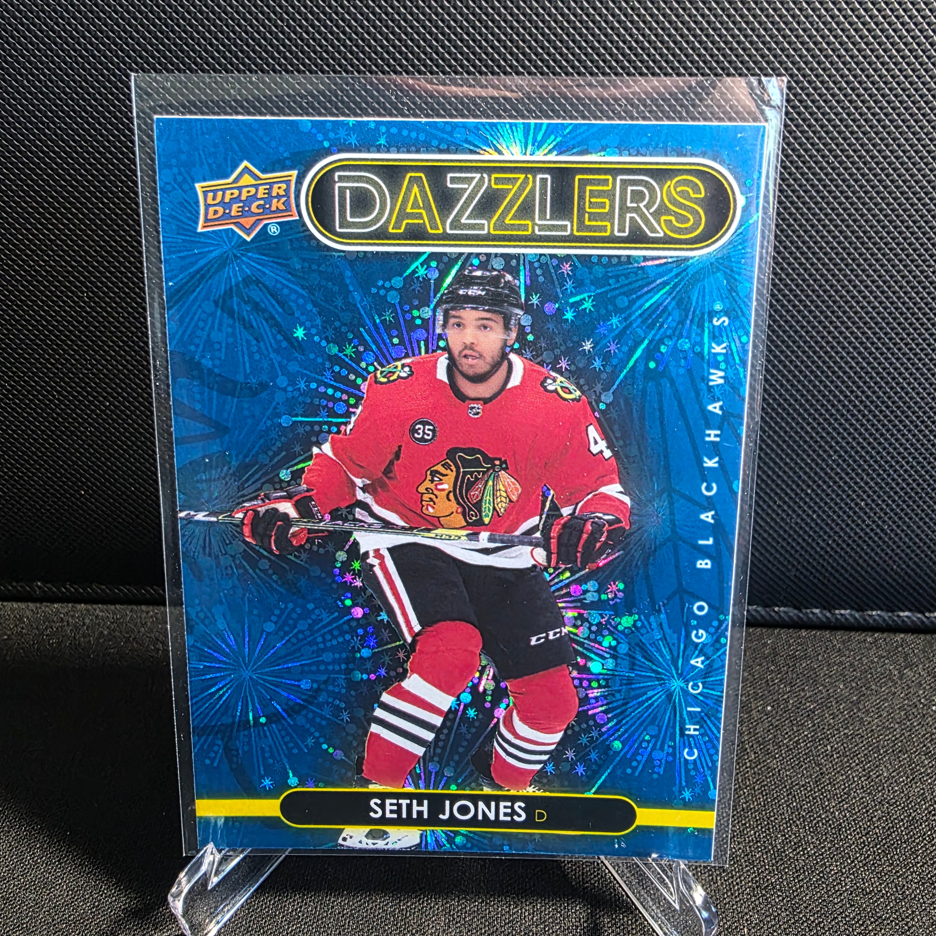 2021-22 Upper Deck Extended Series Dazzlers Blue DZ-110 Seth Jones Chicago Blackhawks