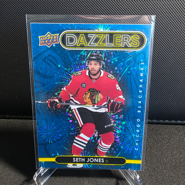 2021-22 Upper Deck Extended Series Dazzlers Blue DZ-110 Seth Jones Chicago Blackhawks
