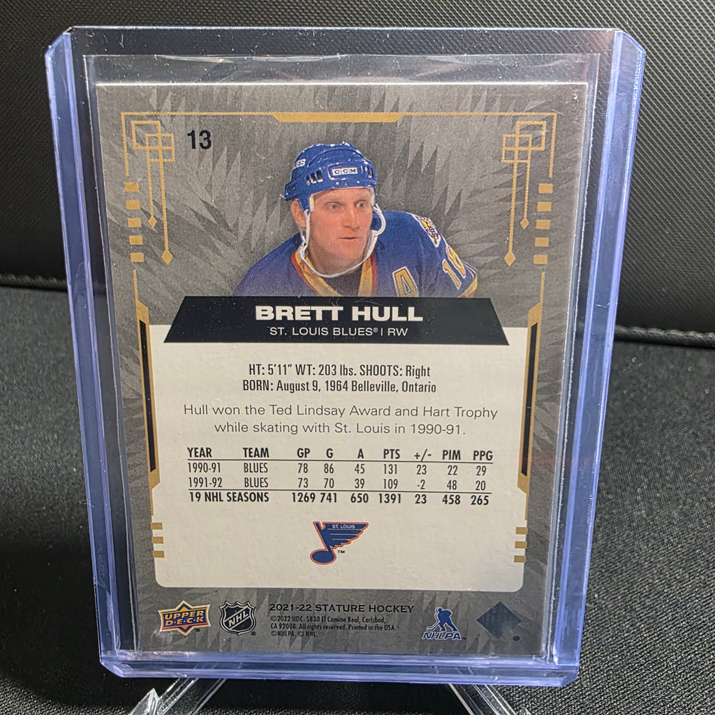 2021-22 Upper Deck Stature Brett Hull 13 St. Louis Blues