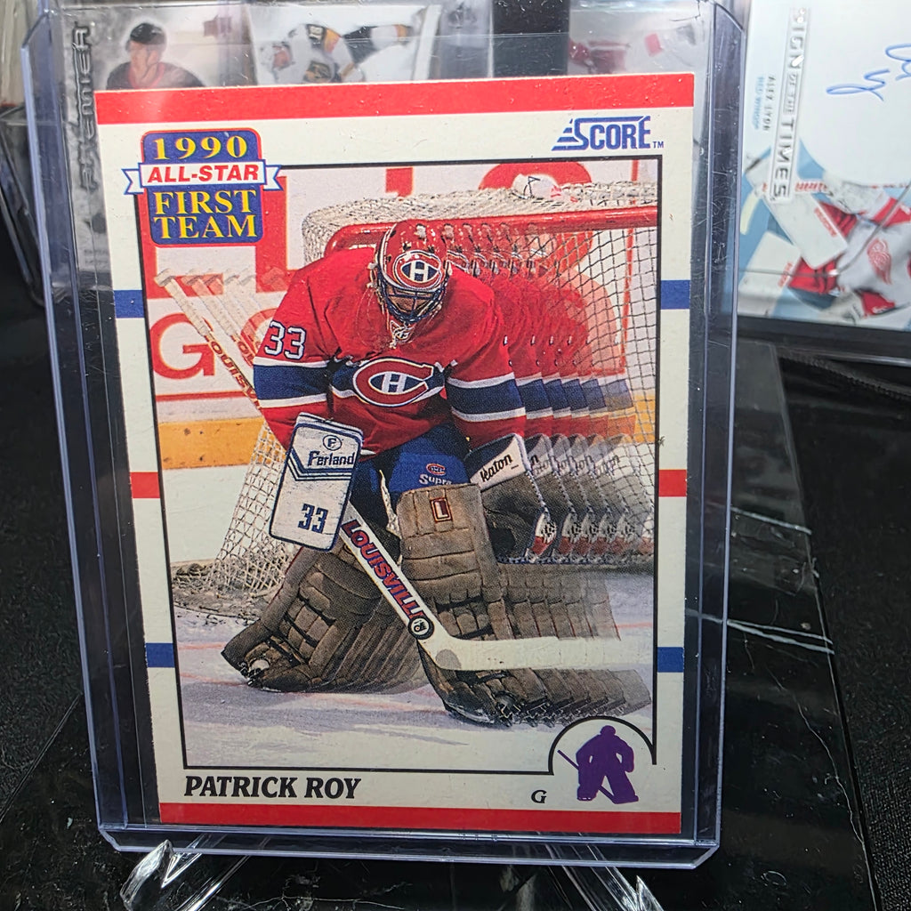 1990-91 Score 312 Patrick Roy 1990 All-Star First Team Montreal Canadiens