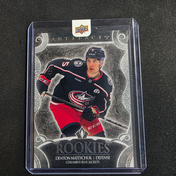 2024-25 UD Artifacts Rookies Denton Mateychuk 423/999 RC Columbus Blue Jackets