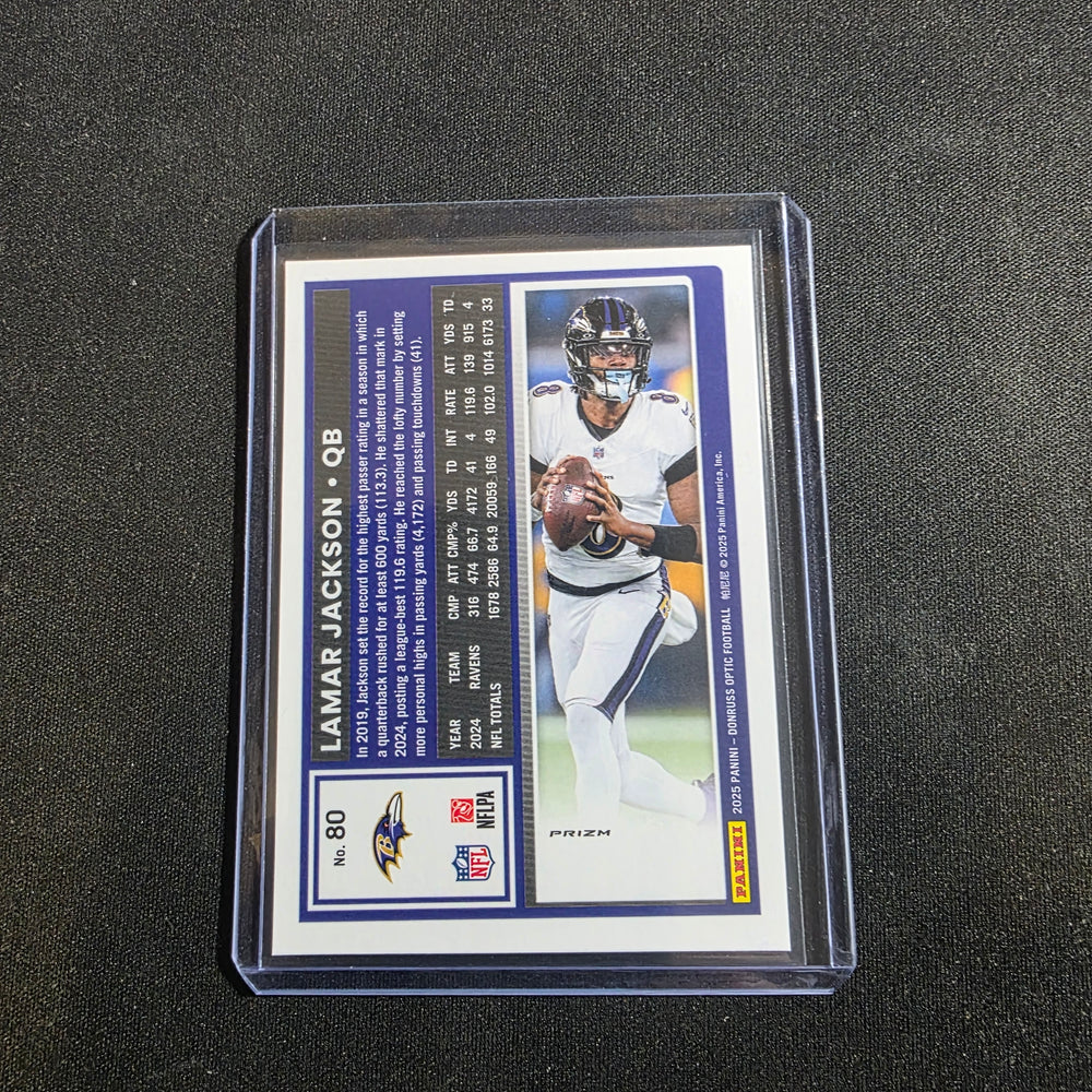 Panini 2023 Donruss Optic Lamar Jackson #80 Stars Prizm Parallel Ravens