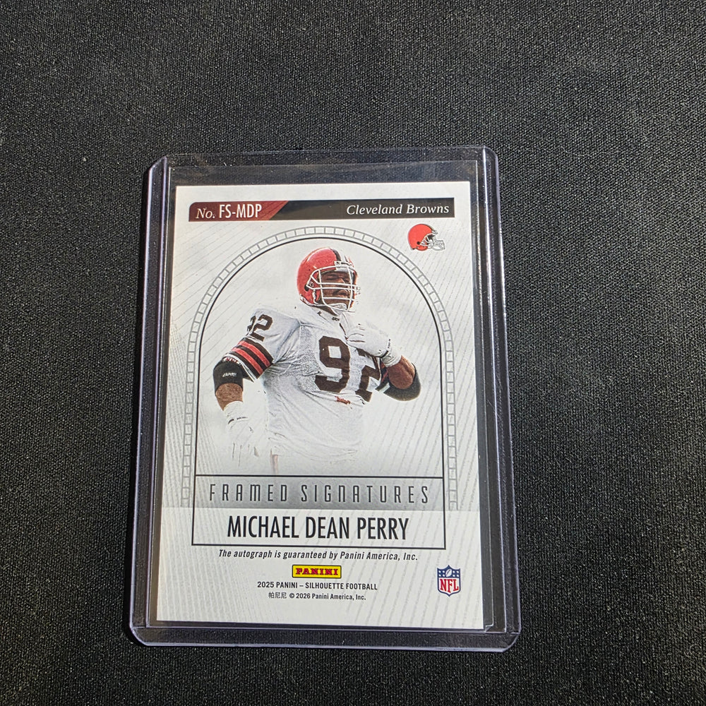 Michael Dean Perry 2025 Panini Silhouette Framed Signatures Auto /199 CLEVELAND