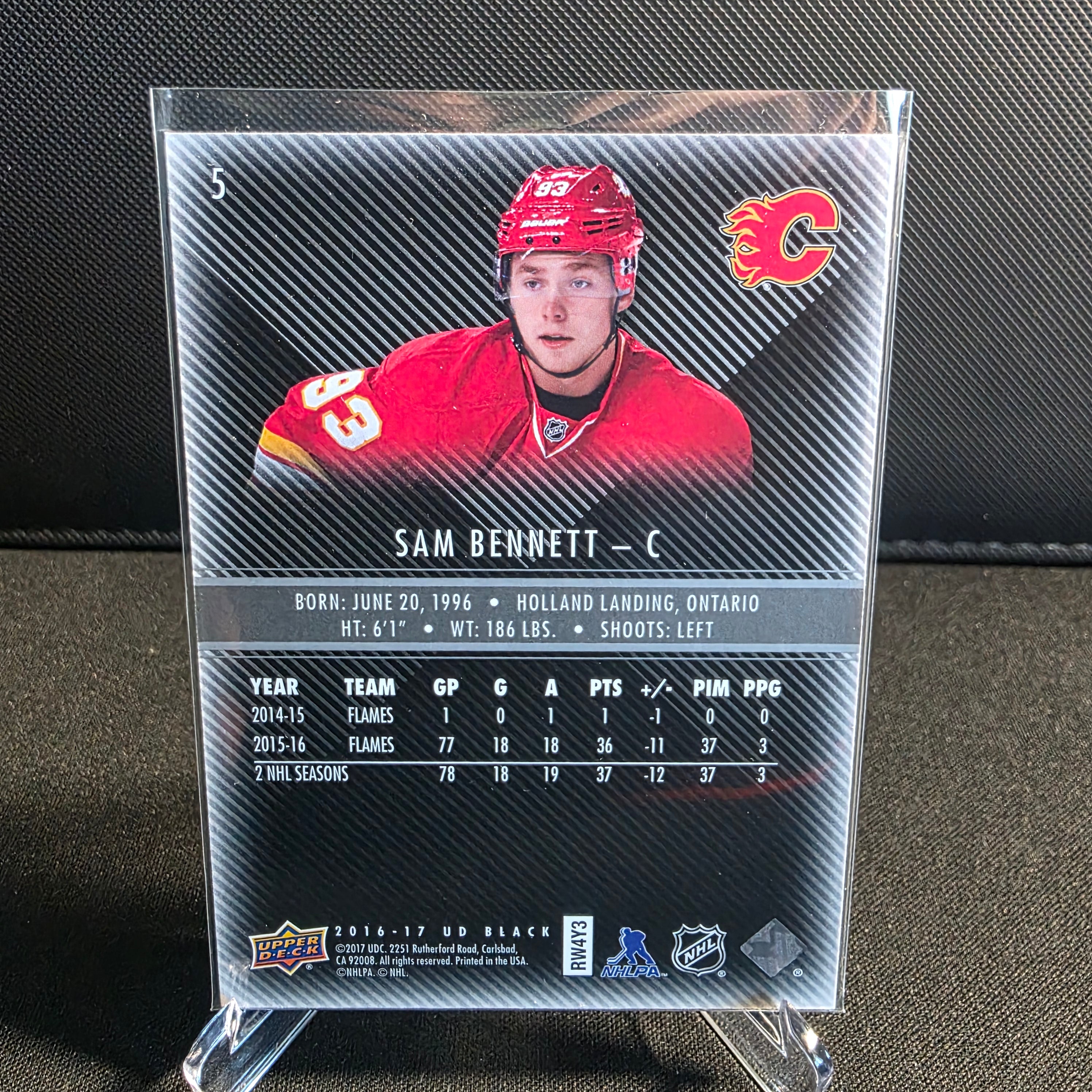 2016-17 Upper Deck Black 5 Sam Bennett /299 Calgary Flames
