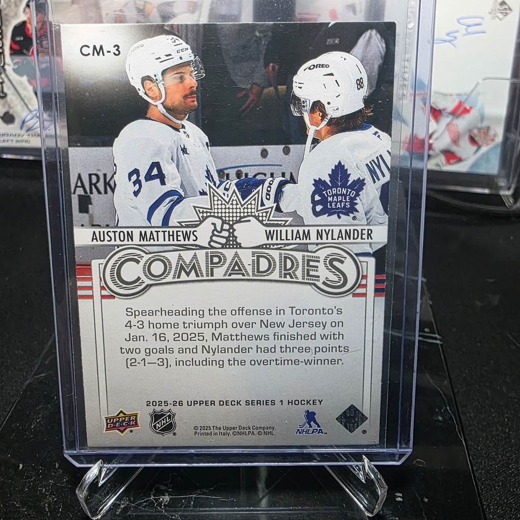 2023-24 Upper Deck Extended Series SPX-41 Auston Matthews / William Nylander Compadres Toronto Maple Leafs