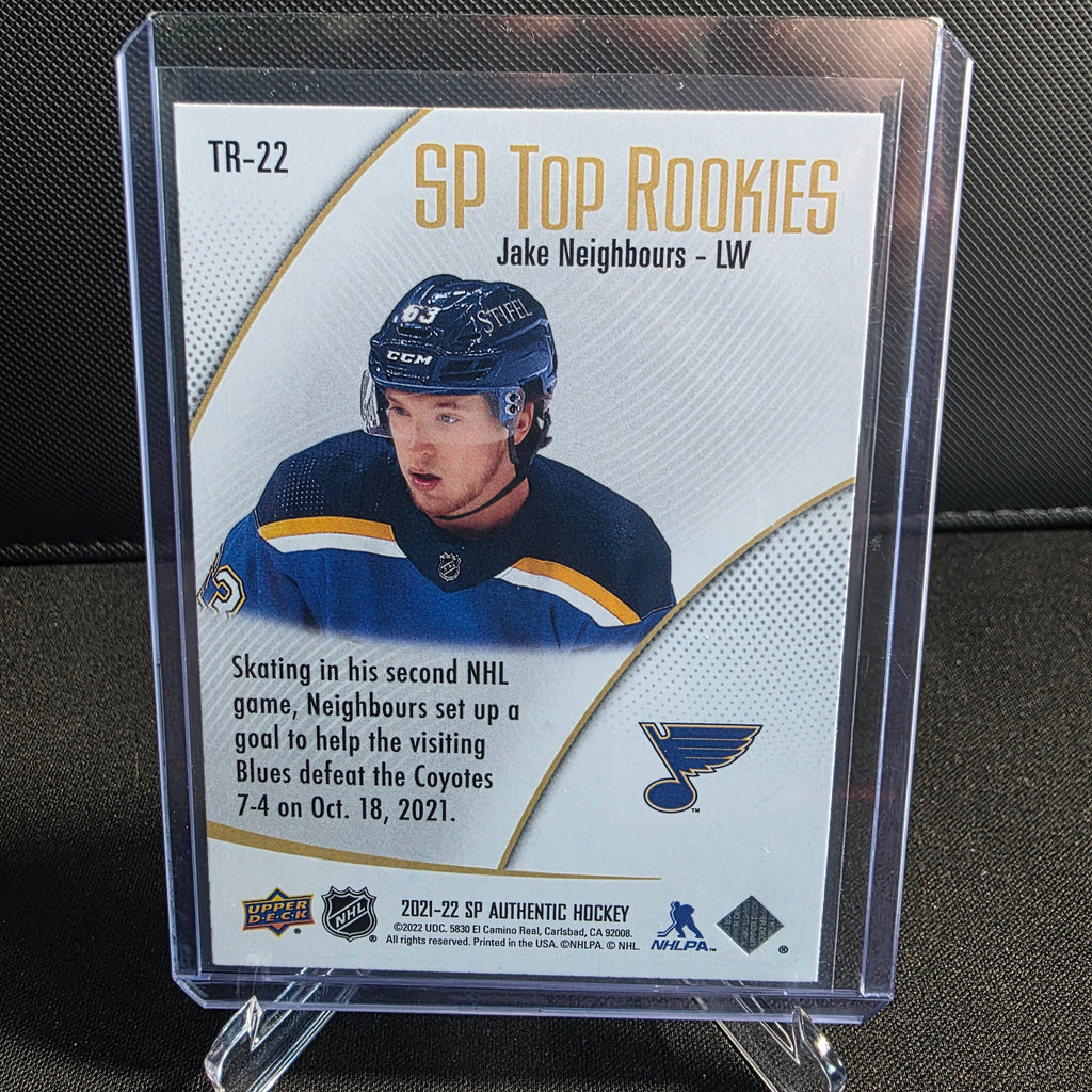 2021-22 SP Authentic SP Top Rookies TR-22 Jake Neighbours St. Louis Blues