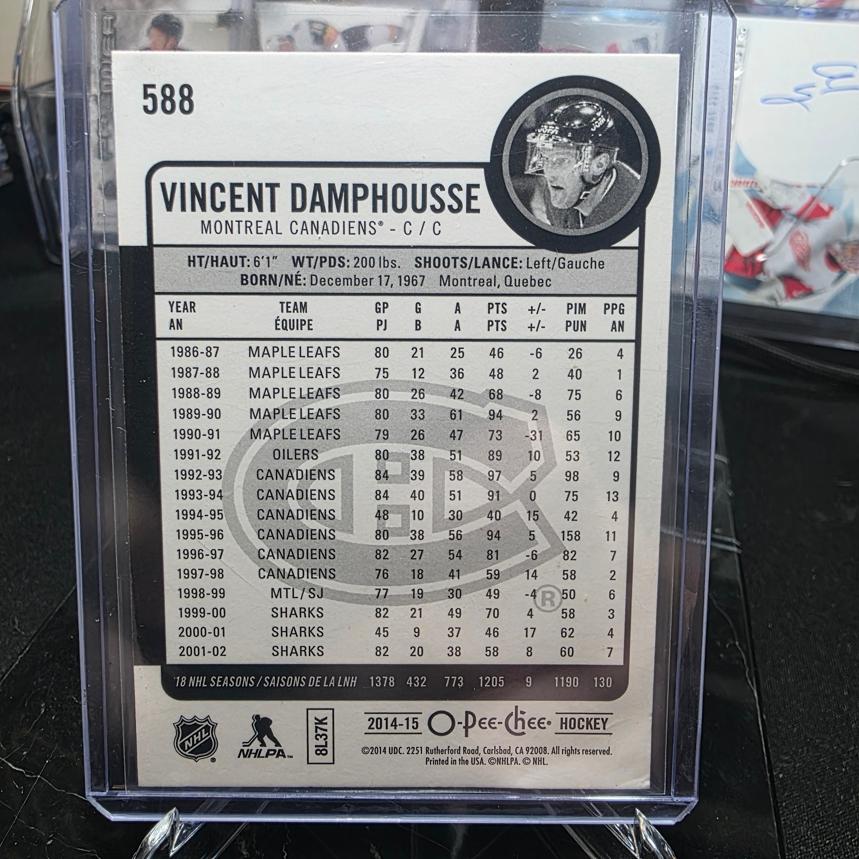 2014-15 O-Pee-Chee 588 Marquee Legend Vincent Damphousse Montreal Canadiens
