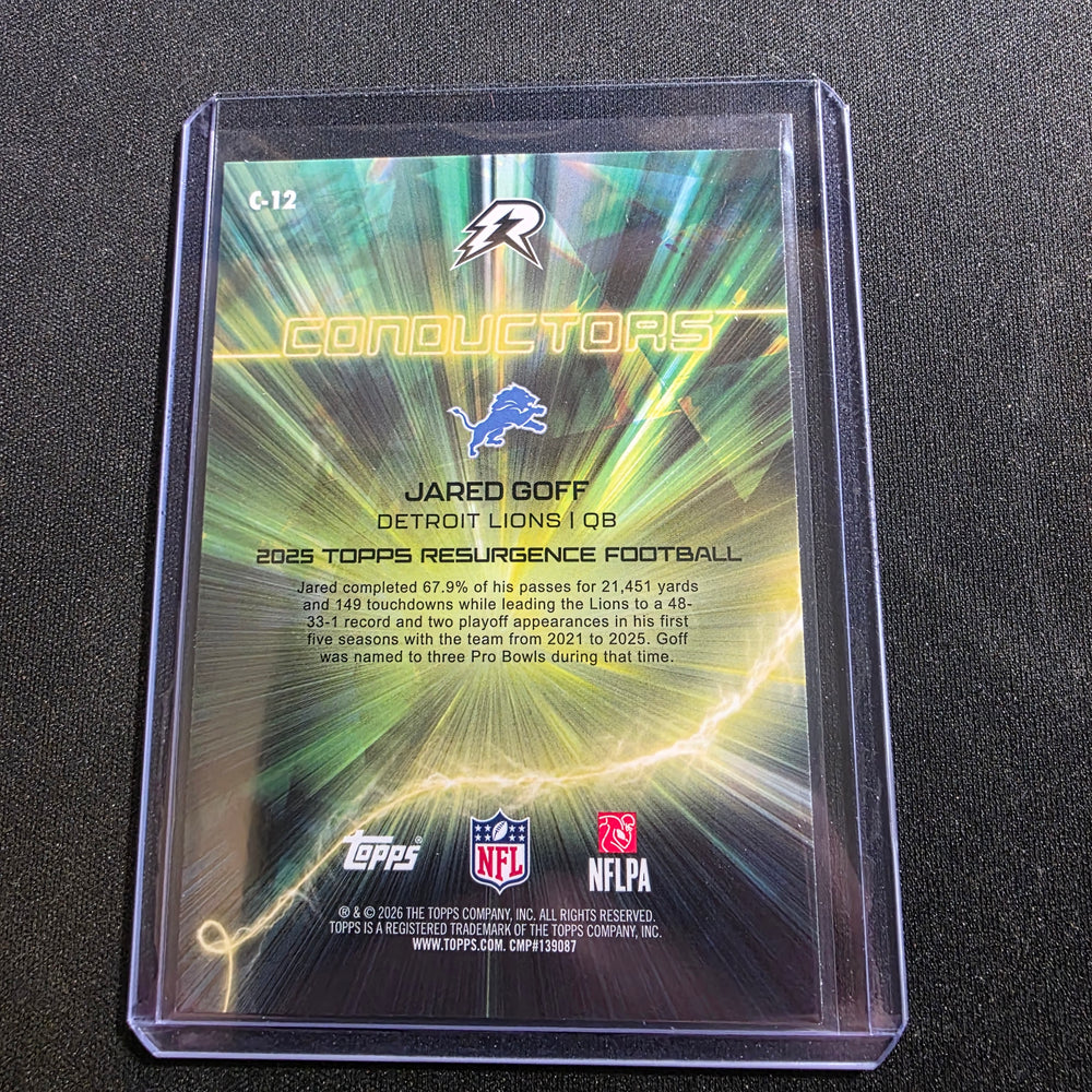 2025 Topps Resurgence Jared Goff Conductors #C-12 Lions