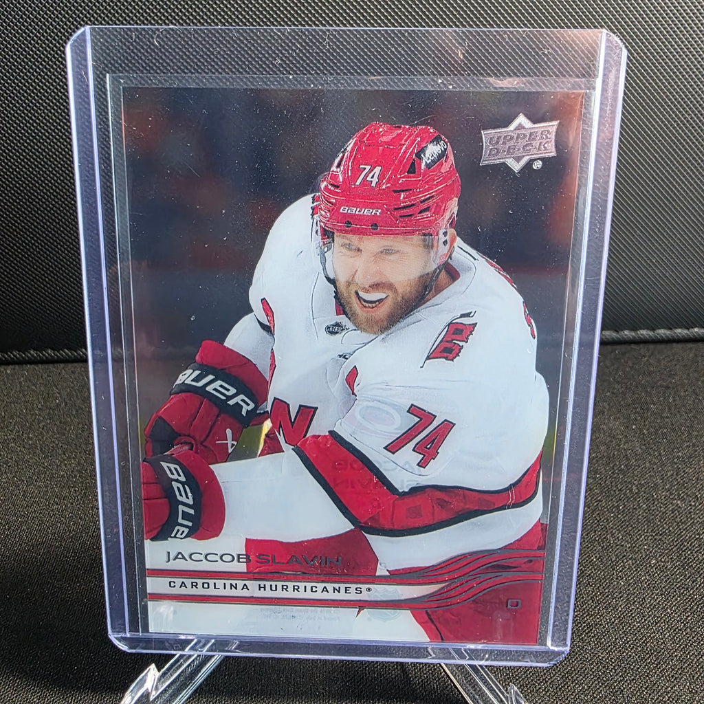2025-26 Upper Deck Series 2 Clear Cut 278 Jaccob Slavin Carolina Hurricanes