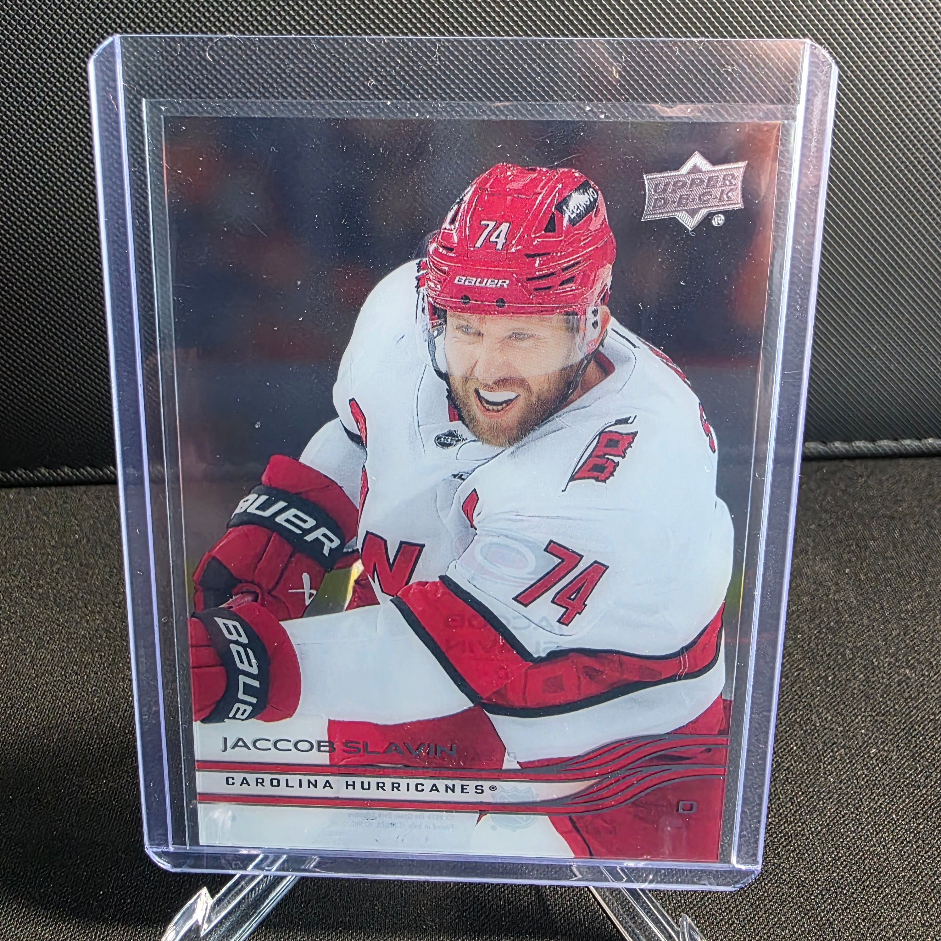 2025-26 Upper Deck Series 2 Clear Cut 278 Jaccob Slavin Carolina Hurricanes