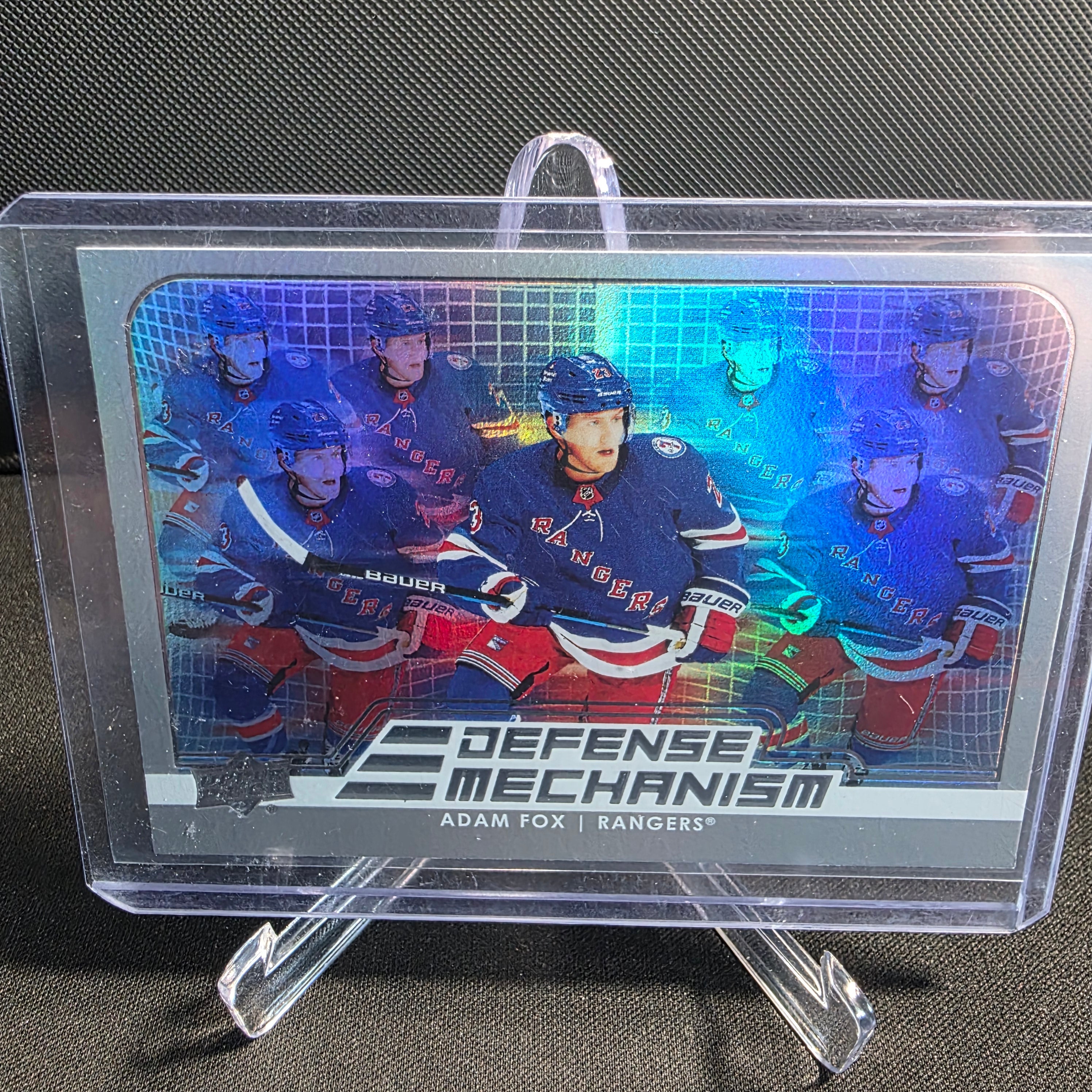 2022-23 Upper Deck Series 1 Defense Mechanism DM-27 Adam Fox New York Rangers