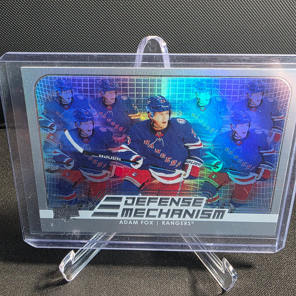 2022-23 Upper Deck Series 1 Defense Mechanism DM-27 Adam Fox New York Rangers