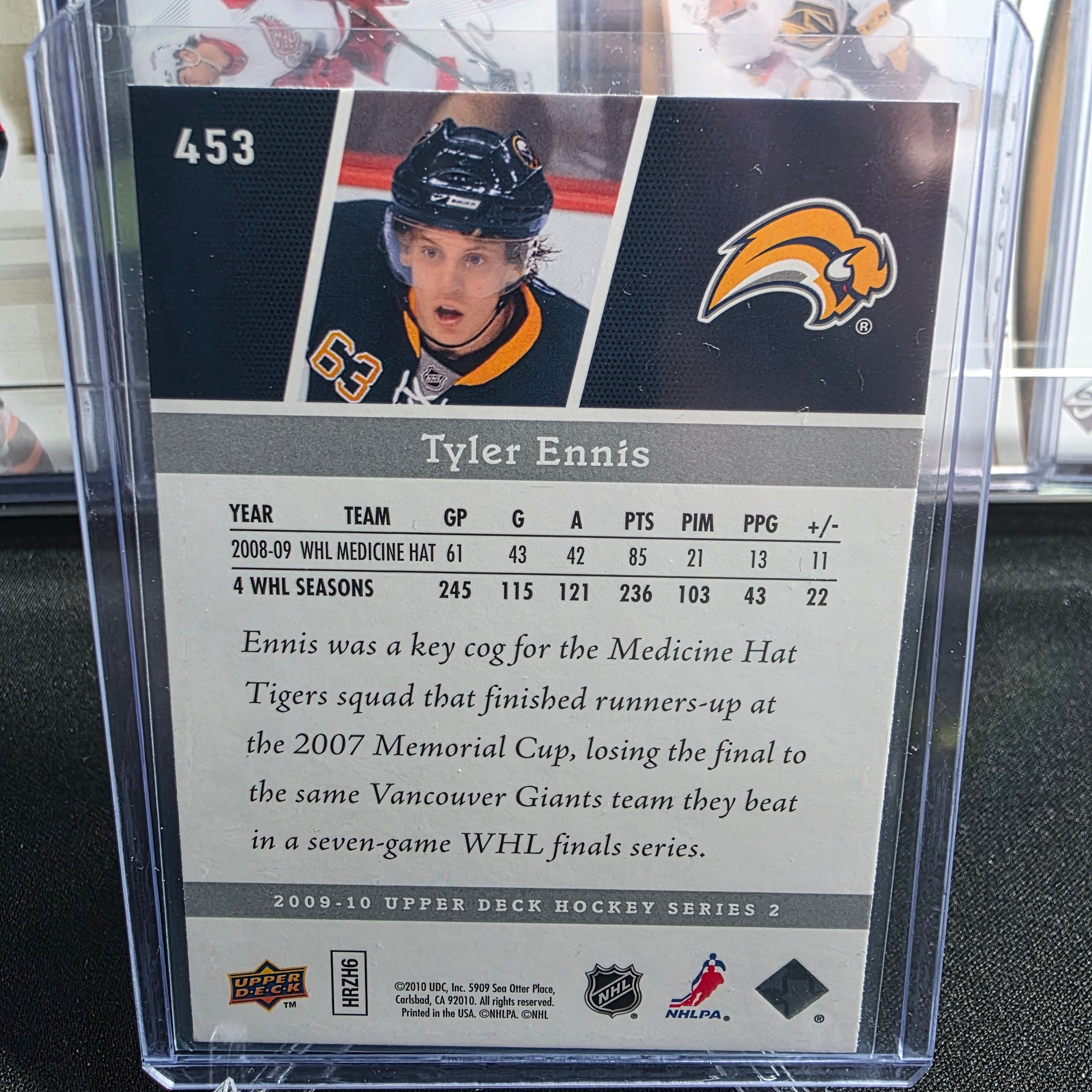 2009-10 Upper Deck Series 2 Tyler Ennis #453 Young Guns Buffalo Sabres RC